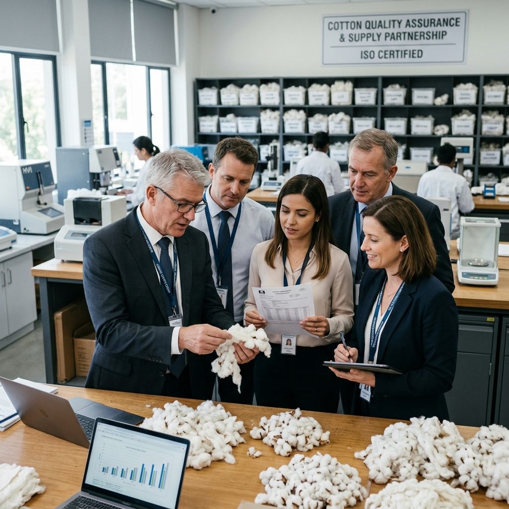 Cotton industry professionals representing supplier credibility
